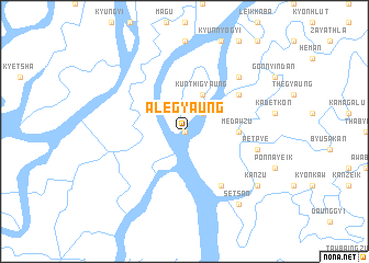 map of Alegyaung