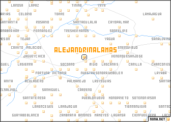 map of Alejandrina Lamas