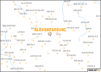 map of Aleksandrovac