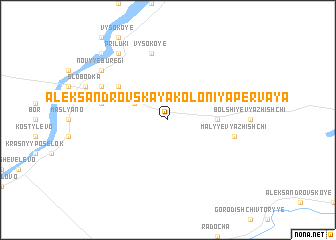 map of Aleksandrovskaya Koloniya Pervaya