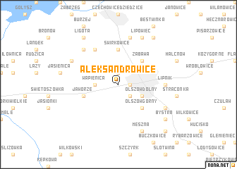 map of Aleksandrowice