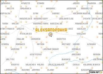 map of Aleksandrówka