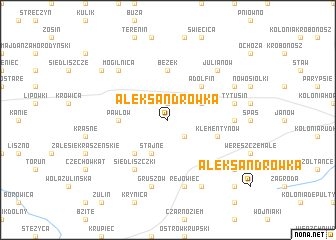 map of Aleksandrówka