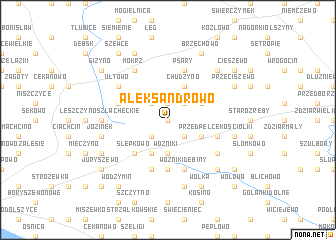 map of Aleksandrowo