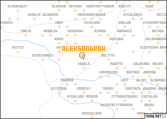 map of Aleksandrów