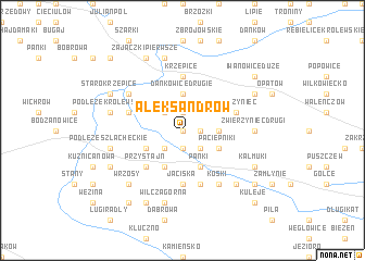 map of Aleksandrów