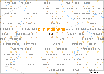 map of Aleksandrów