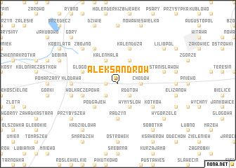 map of Aleksandrów