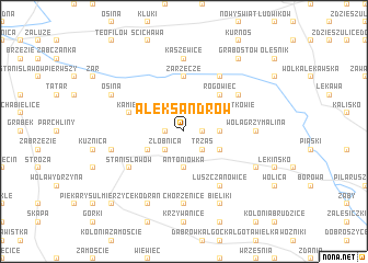 map of Aleksandrów