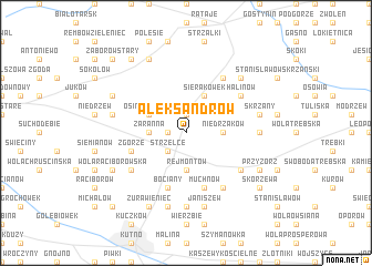 map of Aleksandrów