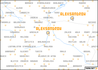 map of Aleksandrów