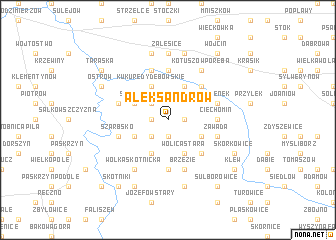 map of Aleksandrów