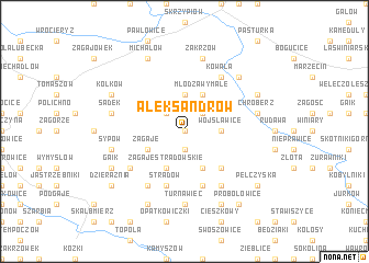 map of Aleksandrów