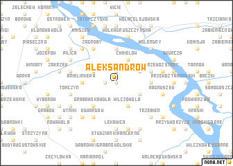 map of Aleksandrów