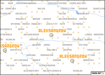 map of Aleksandrów