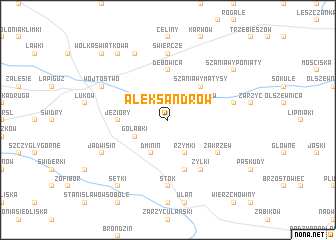 map of Aleksandrów