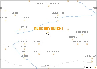 map of Alekseyevichi