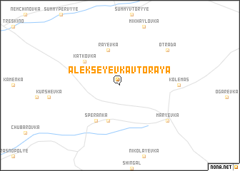 map of Alekseyevka Vtoraya