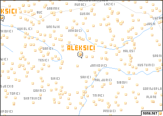 map of Aleksići