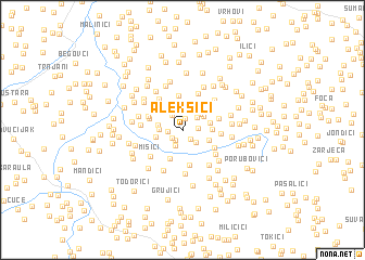 map of Aleksići