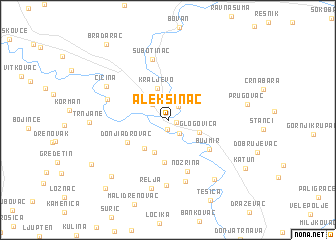 map of Aleksinac