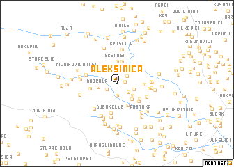 map of Aleksinica