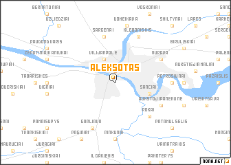 map of Aleksotas