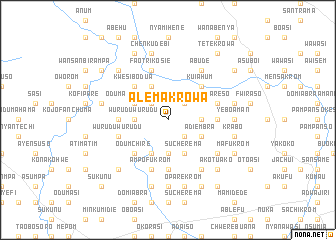 map of Alemakrowa