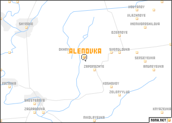 map of Alënovka