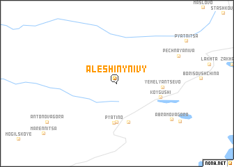 map of Alëshiny Nivy