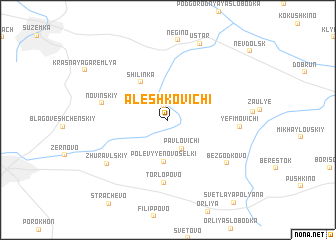 map of Aleshkovichi