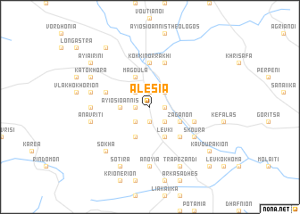 map of Alesía