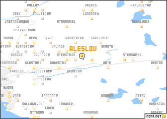 map of Aleslöv