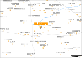 map of Alësovo