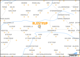 map of Ålestrup