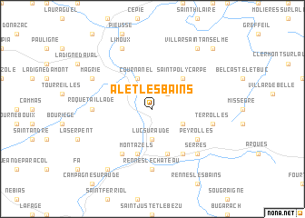 map of Alet-les-Bains