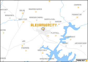 map of Alexander City