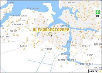 map of Alexander Corner