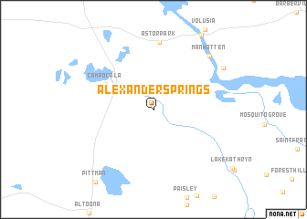map of Alexander Springs