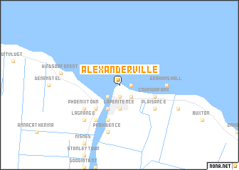 map of Alexanderville