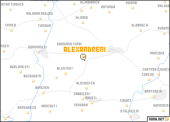 map of Alexăndreni