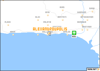 map of Alexandroúpolis