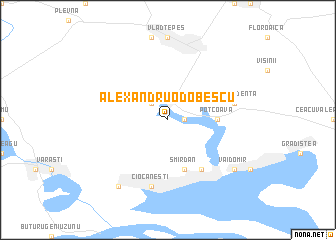 map of Alexandru Odobescu