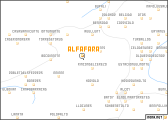 map of Alfafara