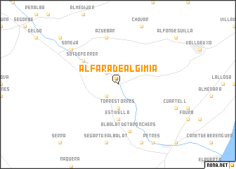 map of Alfara de Algimia