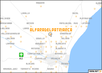 map of Alfara del Patriarca