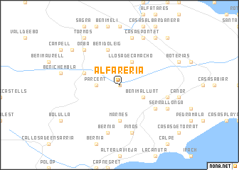 map of Alfarería