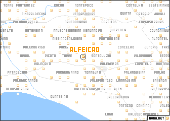 map of Alfeição