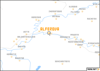 map of Alfërova