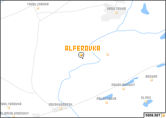 map of Alfërovka